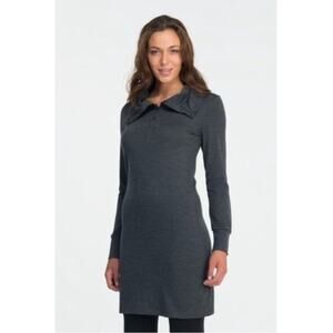 Icebreaker Merino Wool Jersey Ariana Dress Small Breathable Outdoors UPF Gray